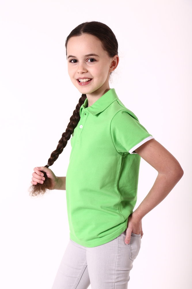 Салатова футболка поло дитяча STANDART