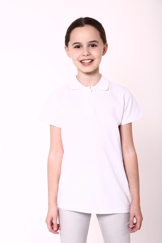 Біла футболка поло дитяча STANDART