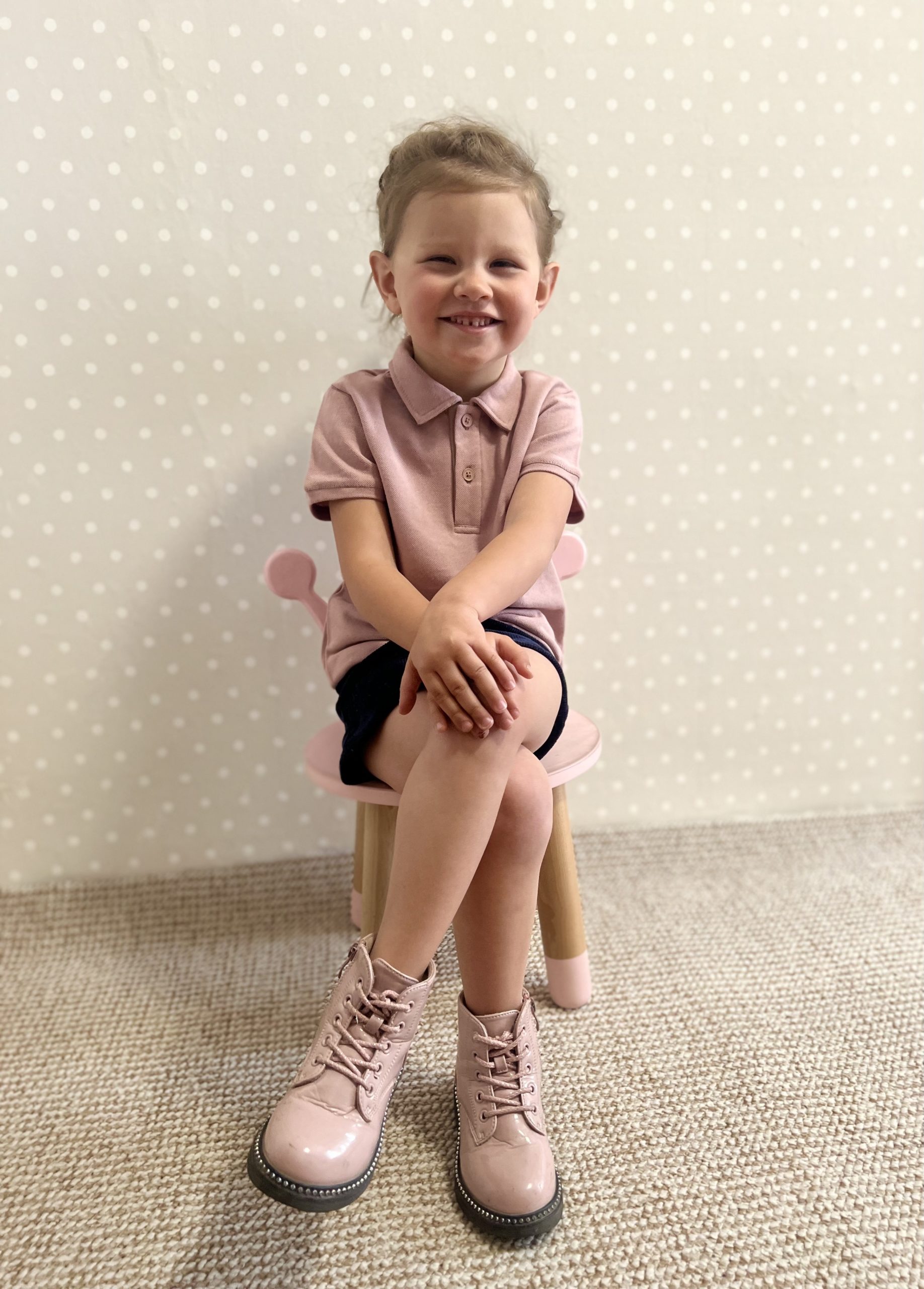 Пудрова футболка поло дитяча STANDART