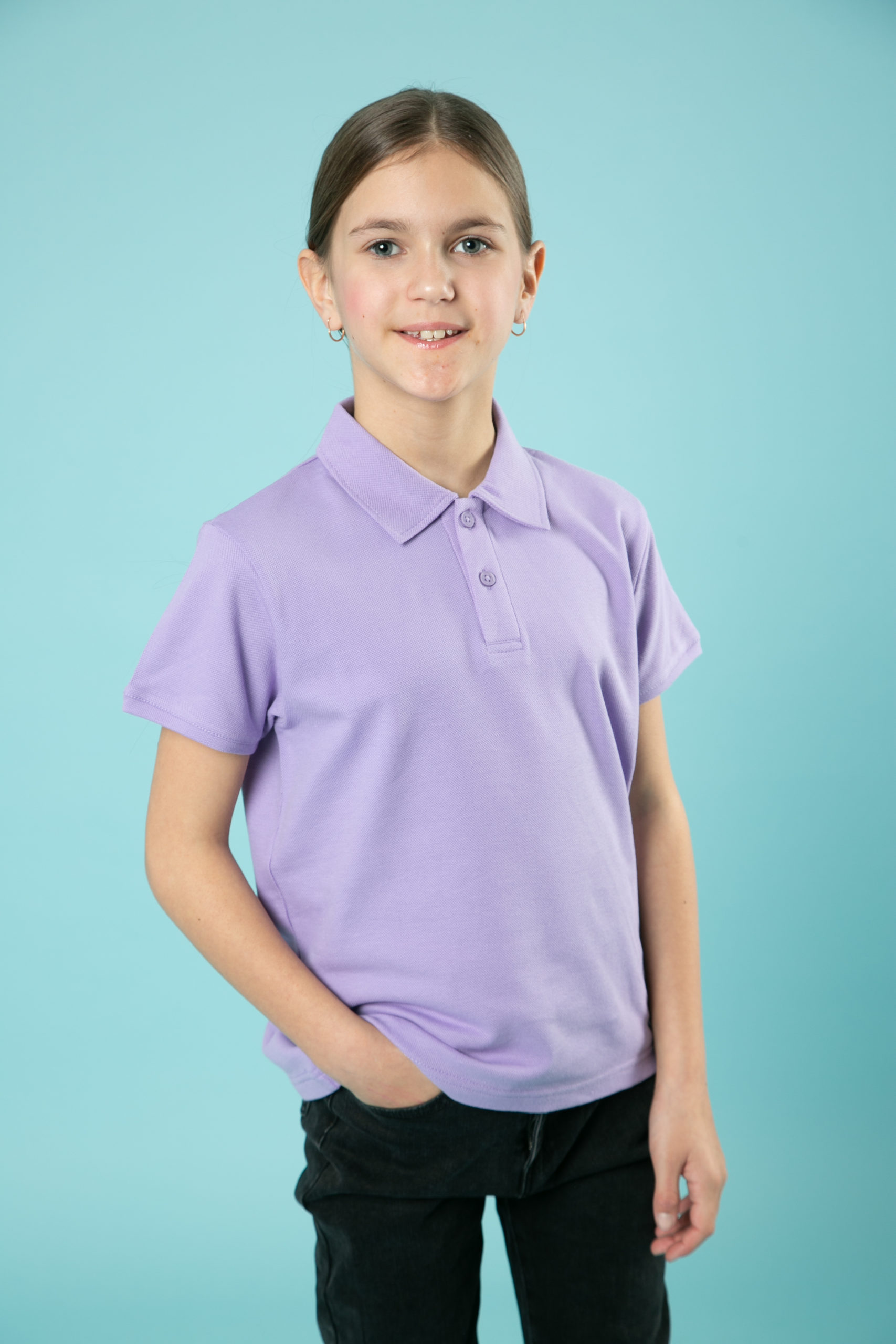 Бузкова футболка поло дитяча STANDART