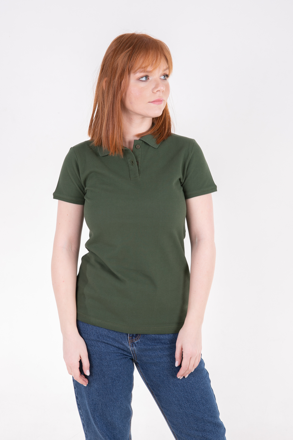 Хакі футболка поло жіноча STANDART