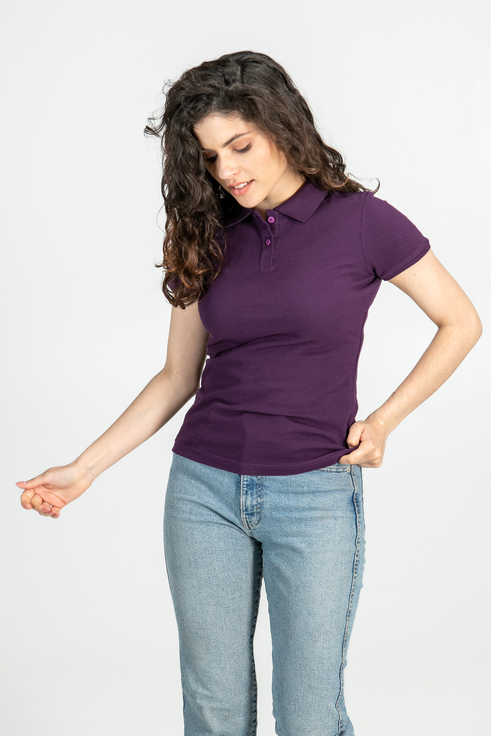 Баклажанова футболка поло жіноча STANDART