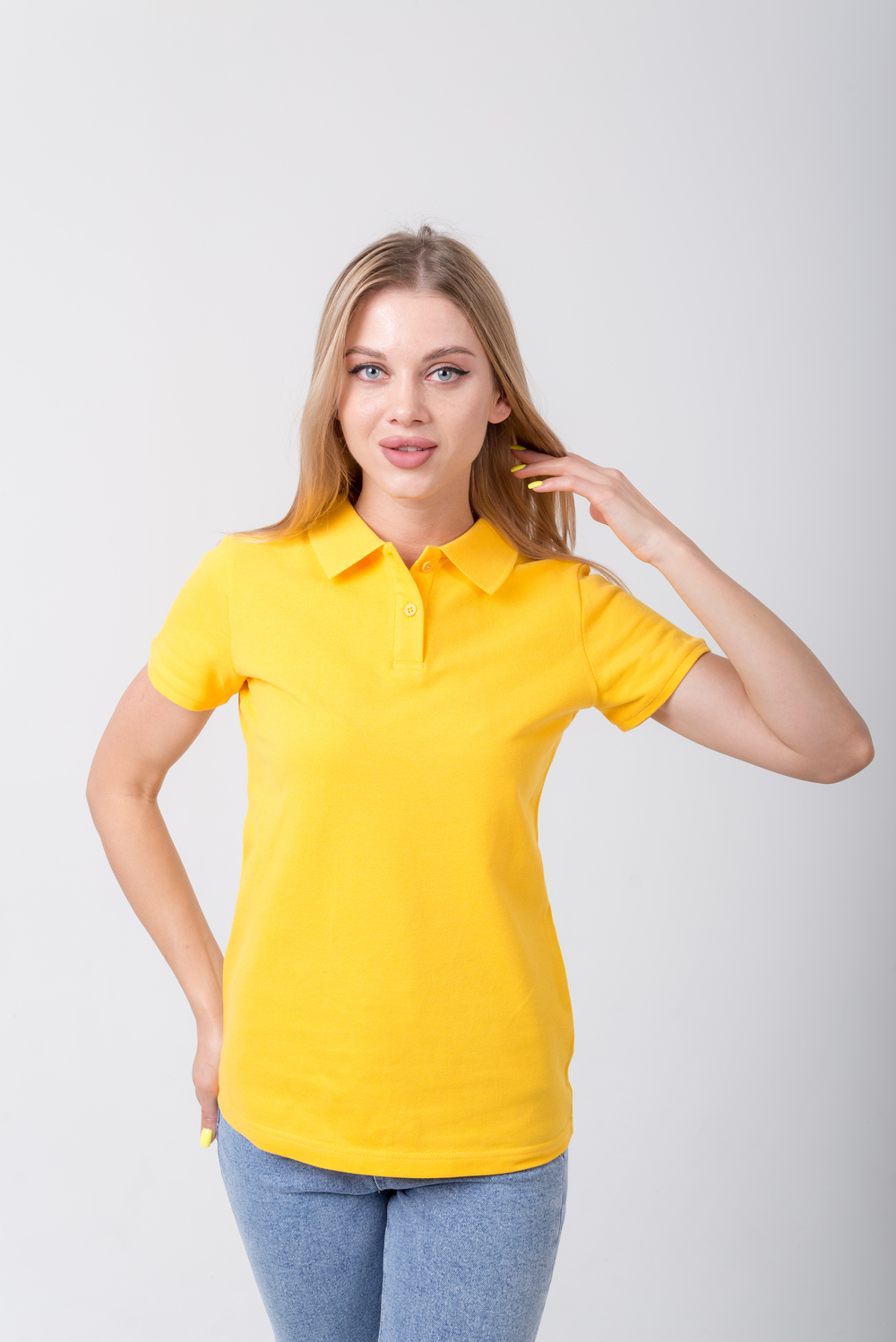 Лимонна футболка поло жіноча STANDART