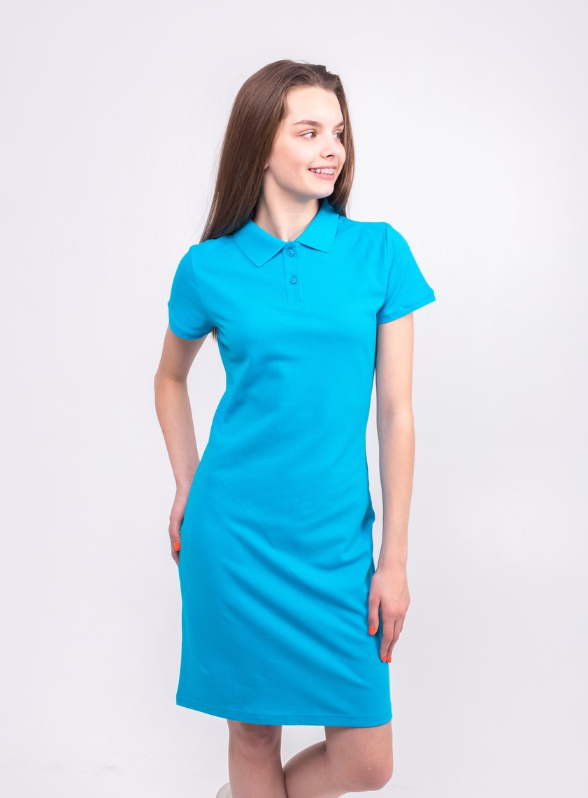 Бірюзова сукня поло STANDART