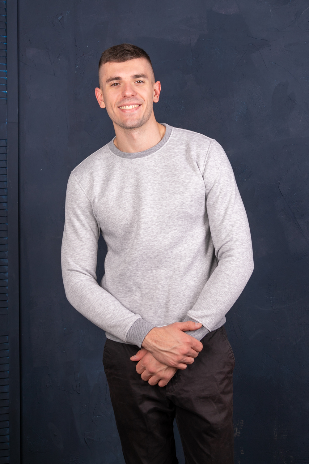 Світло-сірий (меланж) світшот чоловічий