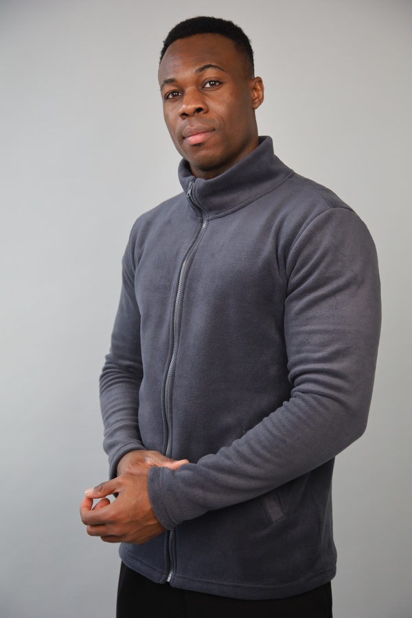 Темно-сіра флісова кофта унісекс