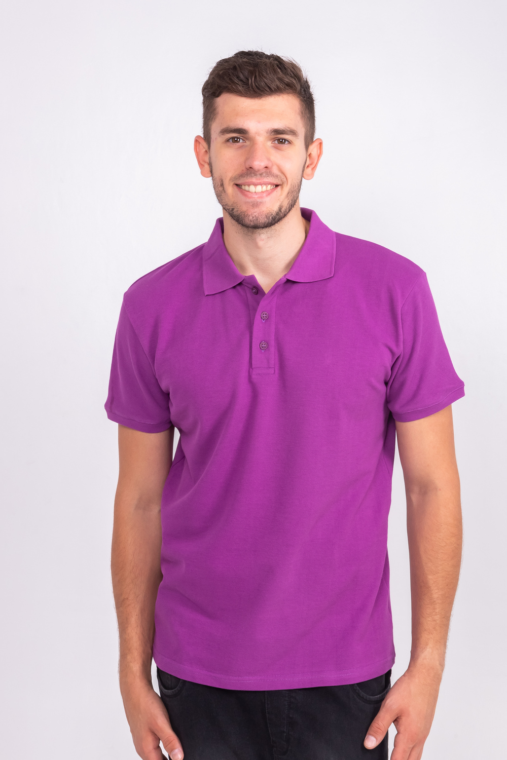 Фіолетова футболка поло чоловіча STANDART