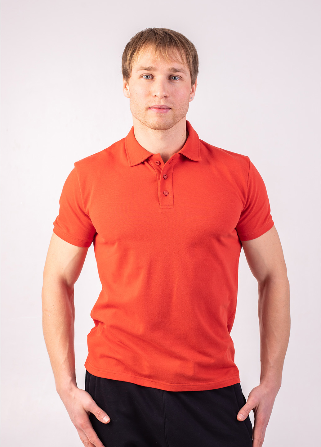 Цегляна футболка поло чоловіча STANDART