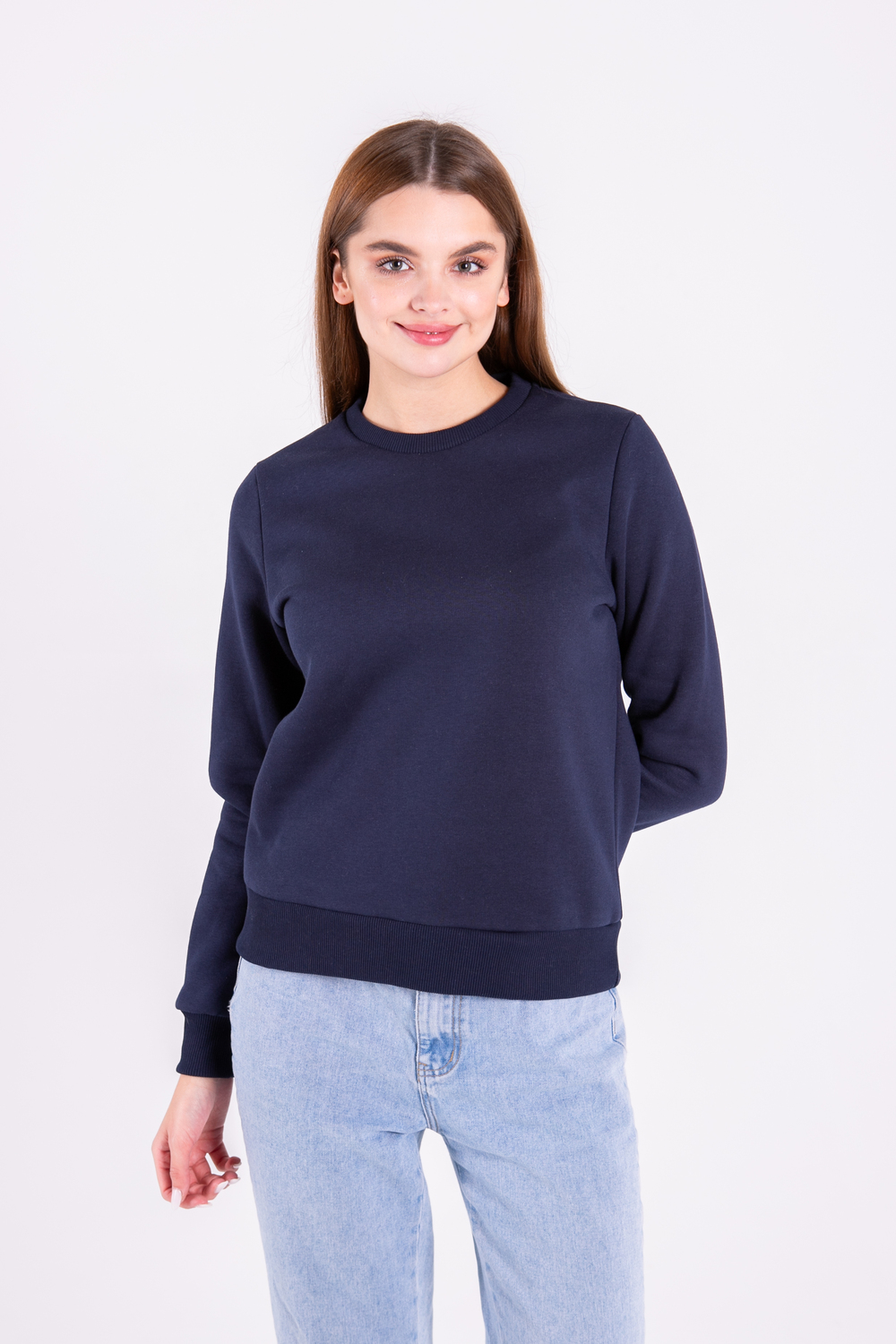 Темно-синій світшот жіночий