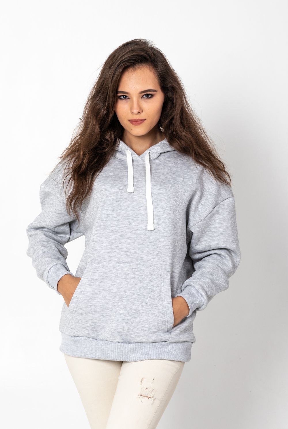 Світло-сірий (меланж) худі жіночий