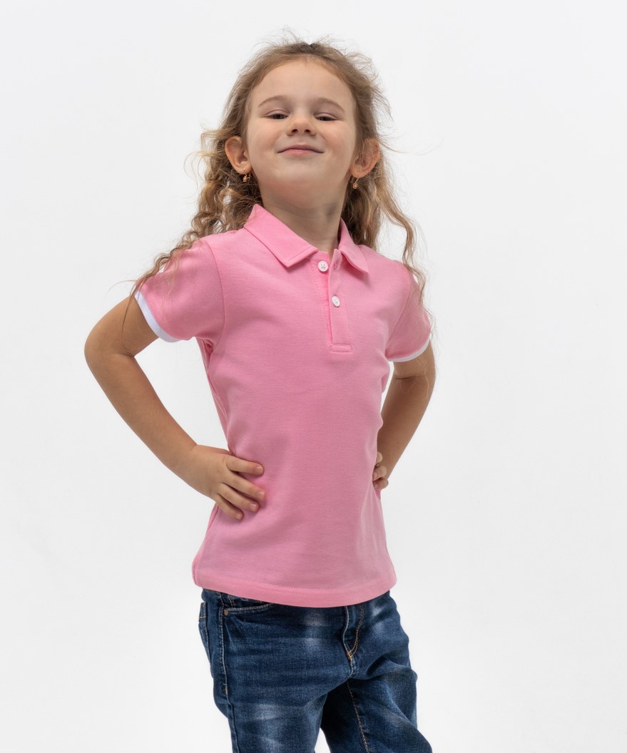 Рожева футболка поло дитяча STANDART