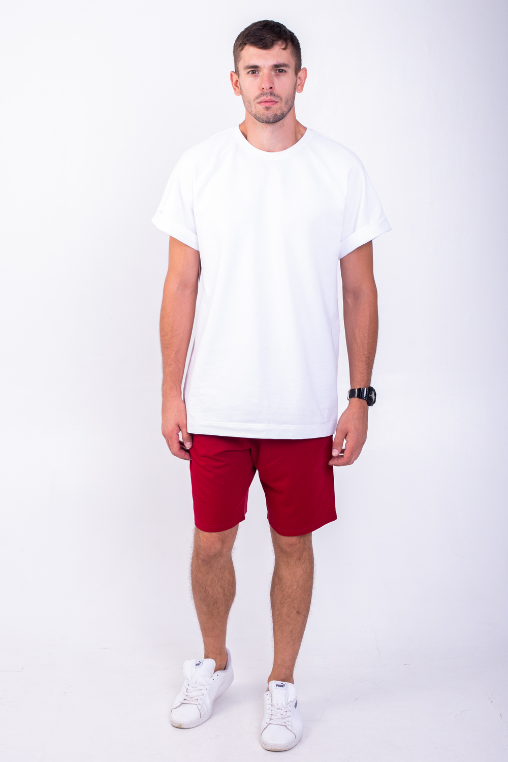 Бордові шорти чоловічі