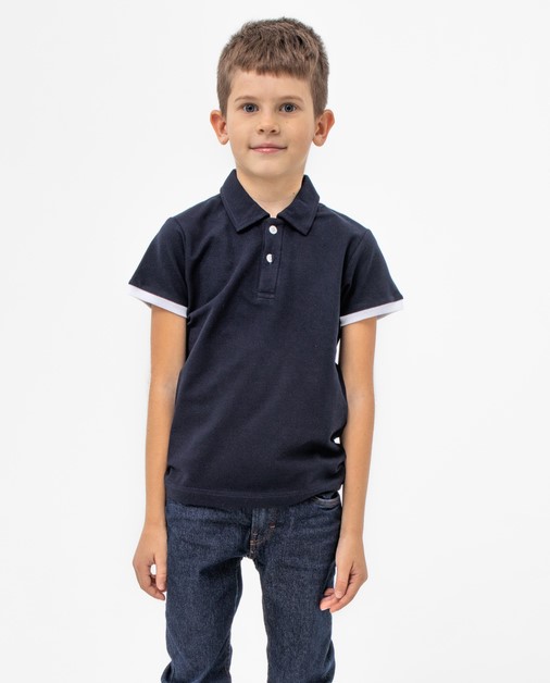 Темно-сіра футболка поло дитяча STANDART