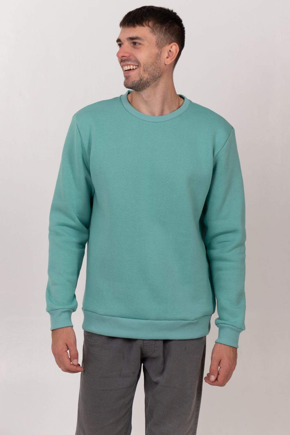 Світло-смарагдовий світшот чоловічий