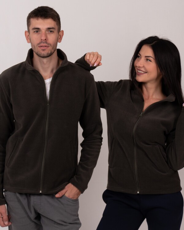 Хакі (сірий) флісова кофта унісекс