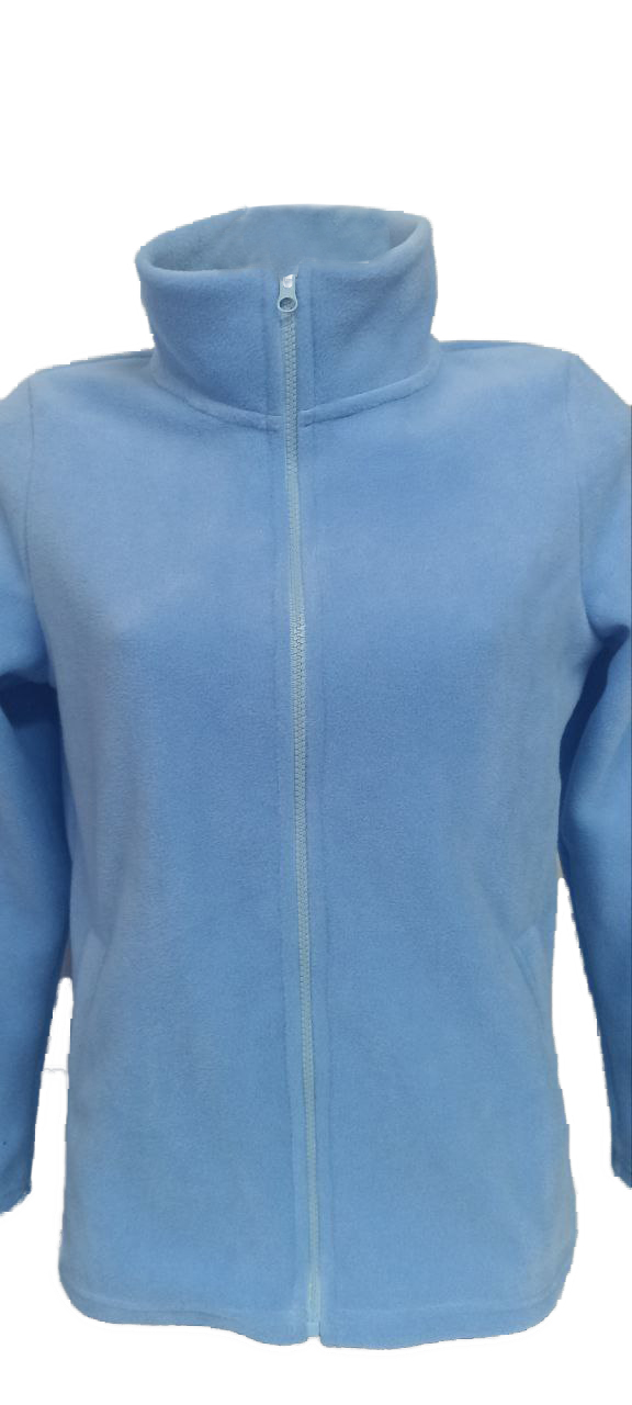 Блакитна флісова кофта жіноча