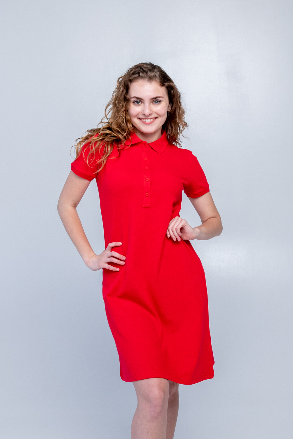 Червона сукня поло ТРАПЕЦІЯ