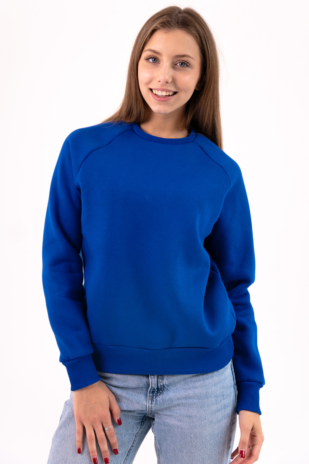 Волошковий світшот реглан жіночий