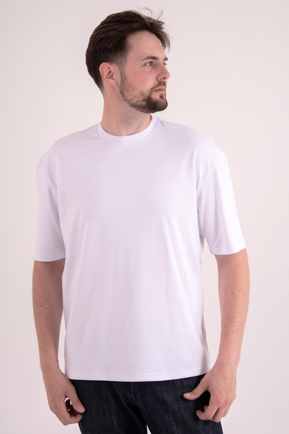 Біла футболка OVERSIZE чоловіча