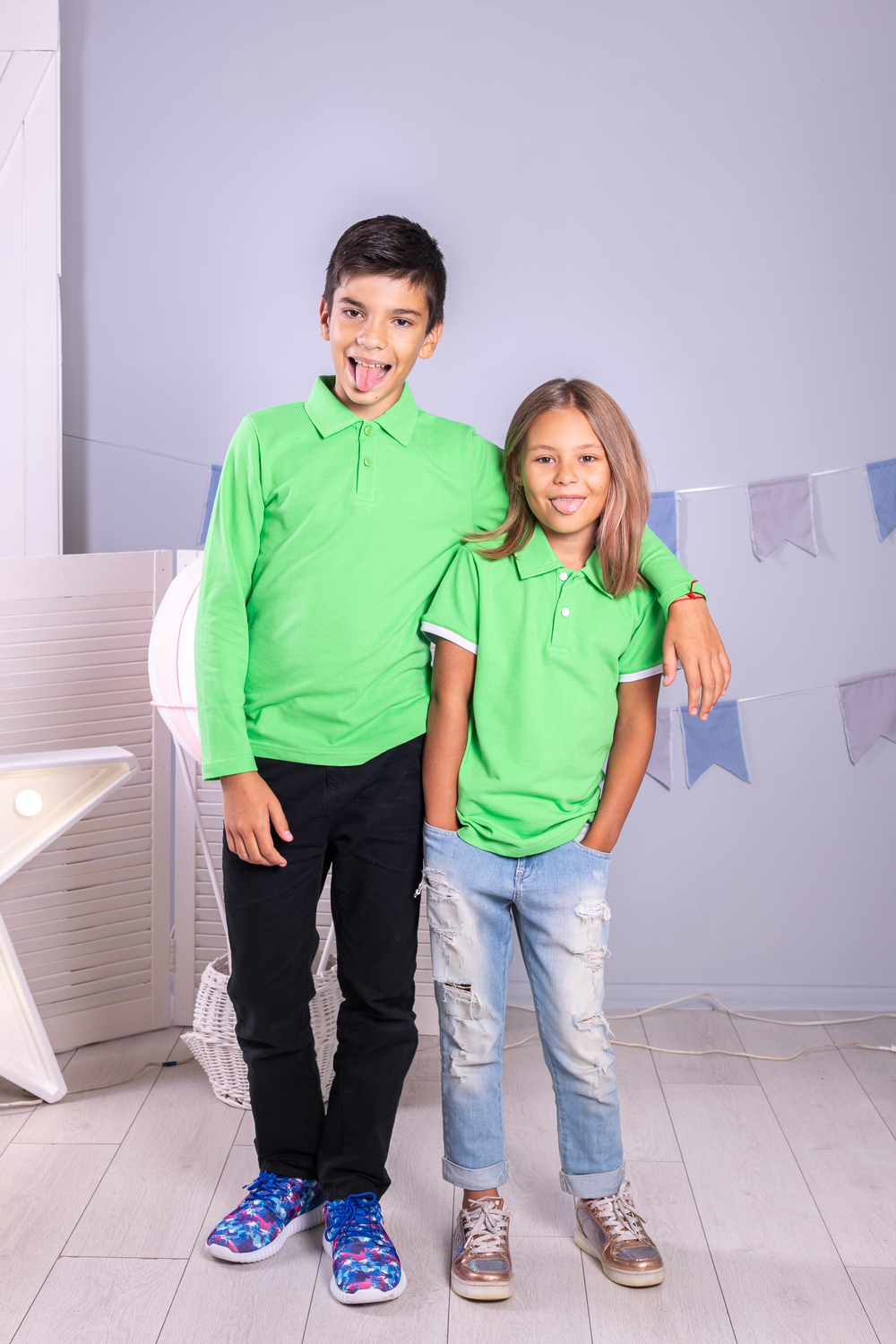 Салатова футболка поло дитяча STANDART