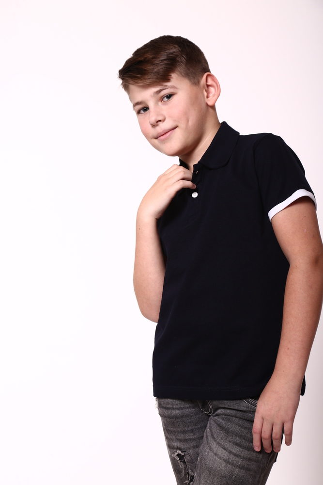 Темно-синя футболка поло дитяча STANDART