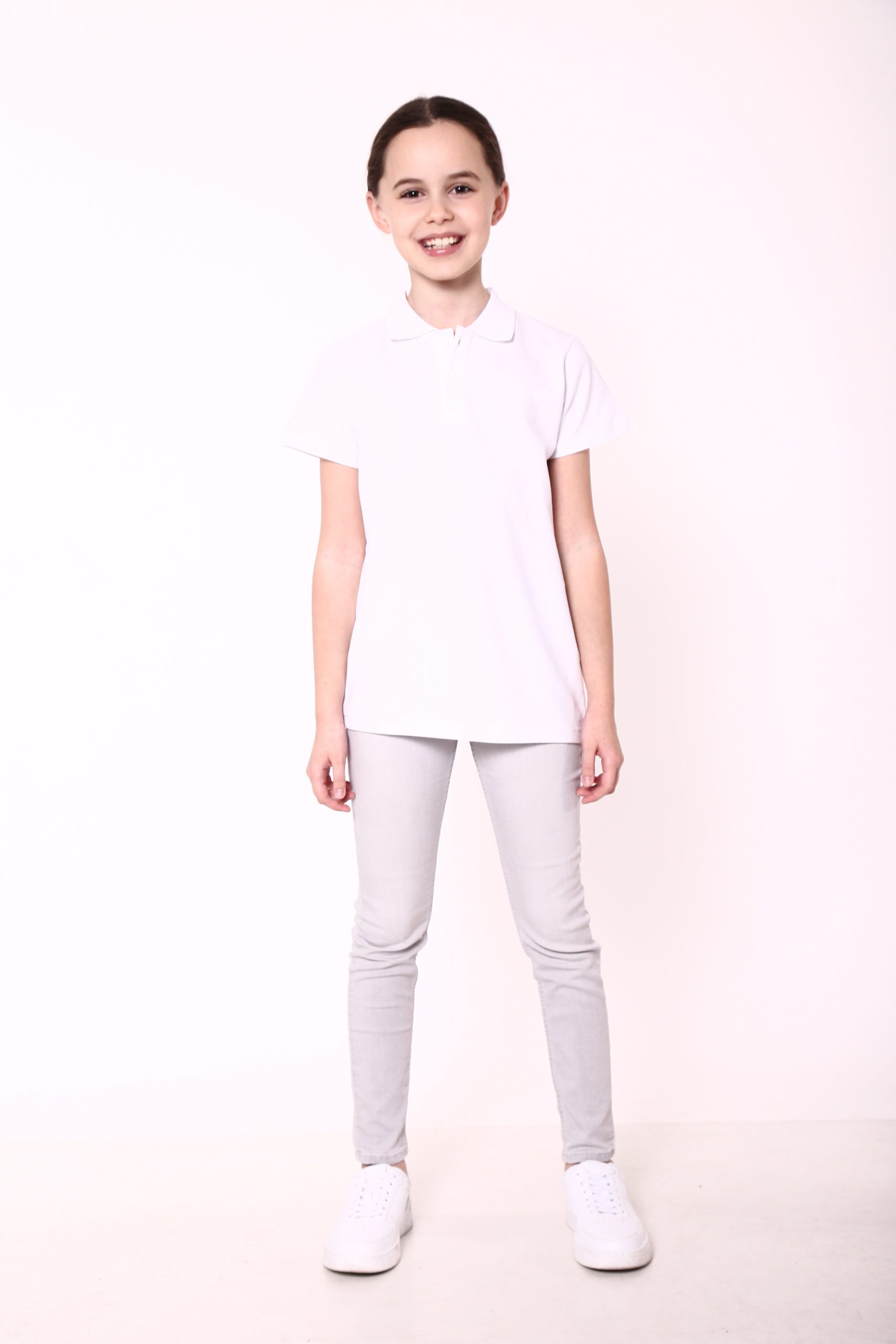 Біла футболка поло дитяча STANDART