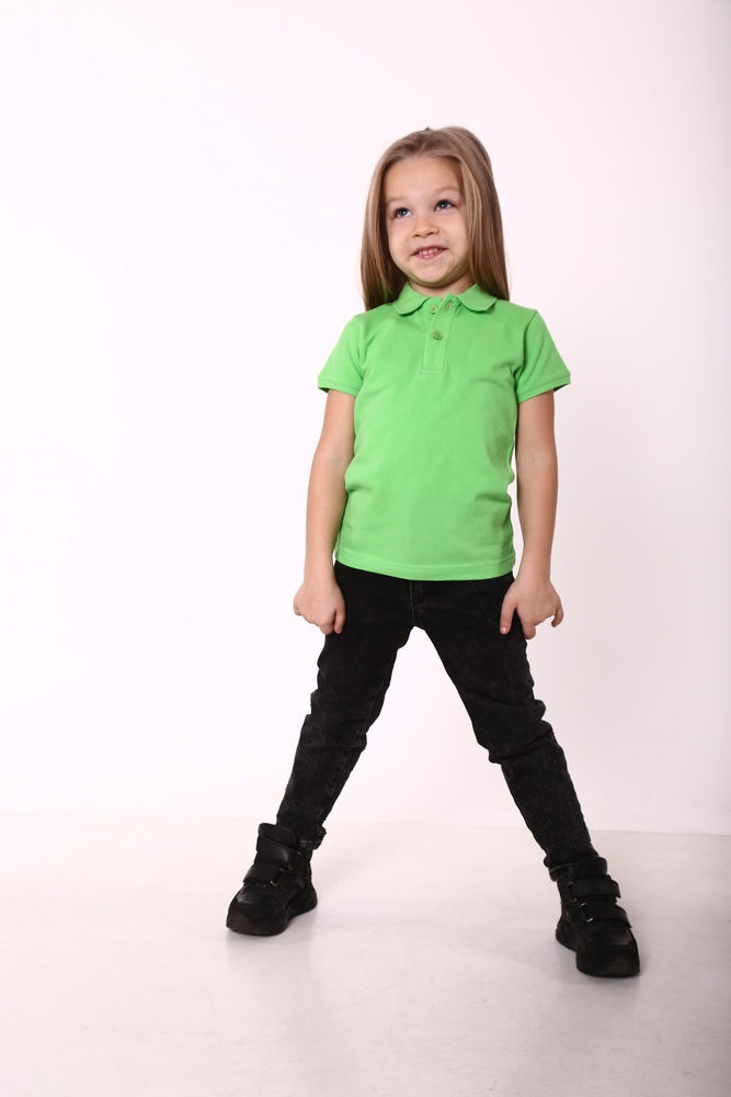 Салатова футболка поло дитяча STANDART