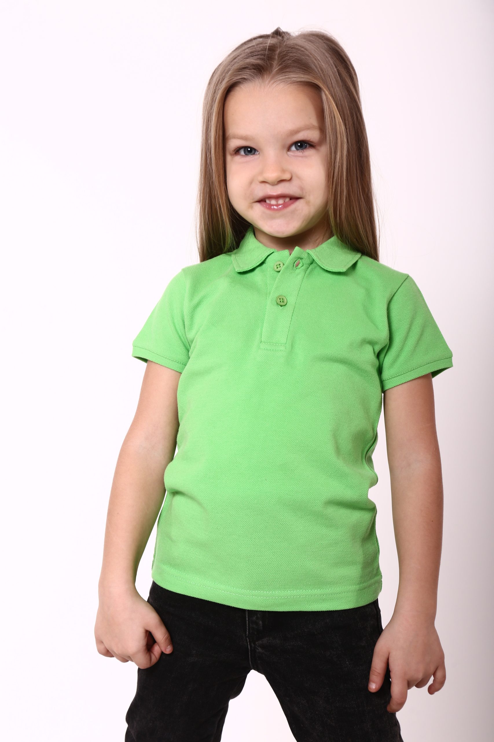 Салатова футболка поло дитяча STANDART