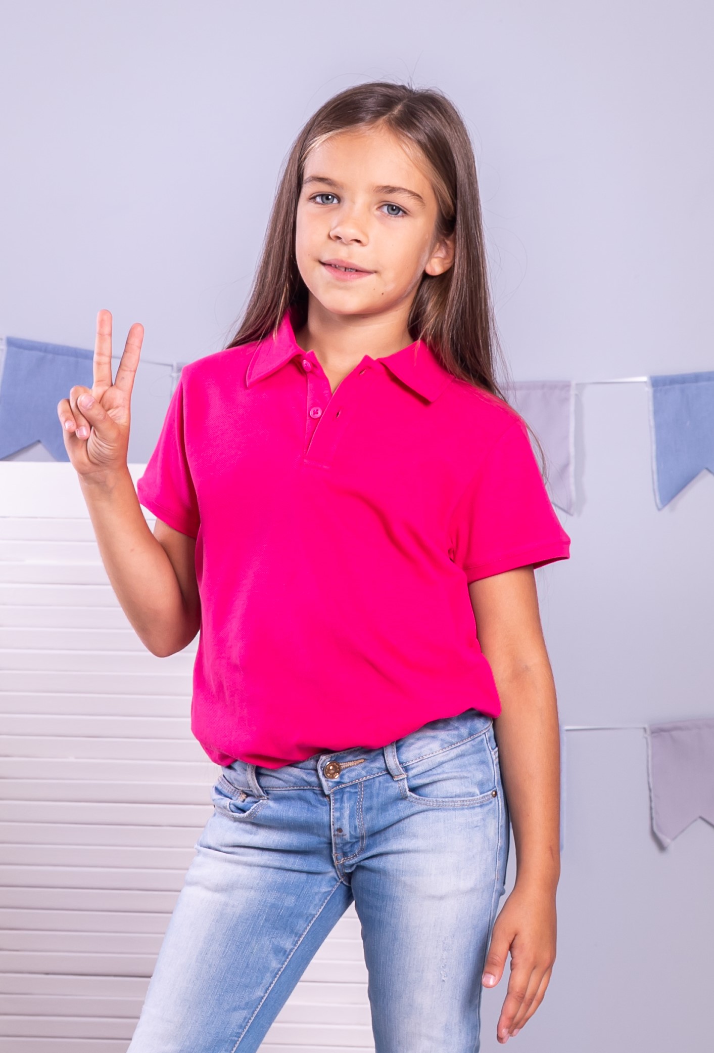 Малинова футболка поло дитяча STANDART
