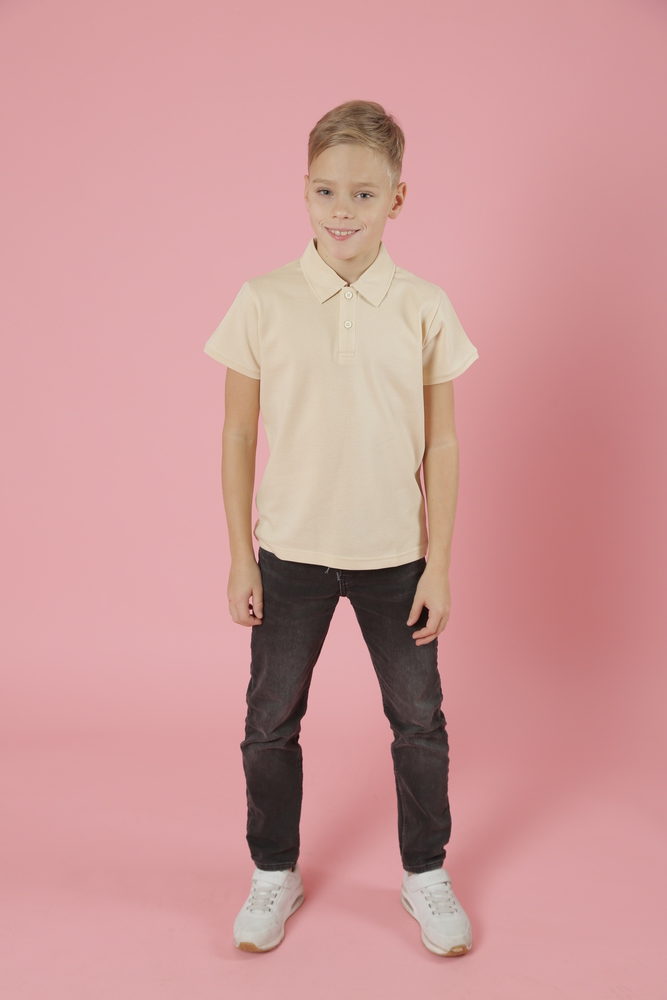 Бежева футболка поло дитяча STANDART