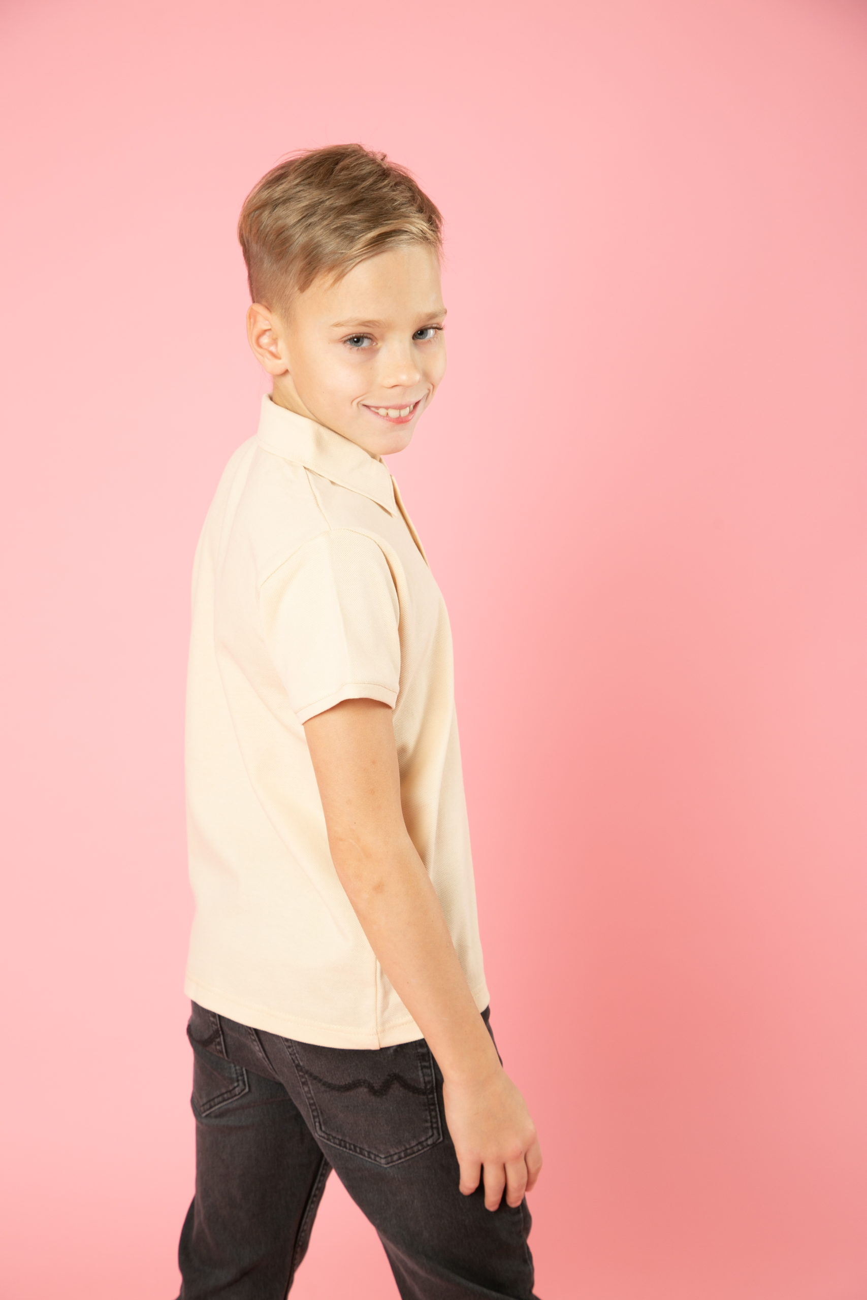 Бежева футболка поло дитяча STANDART