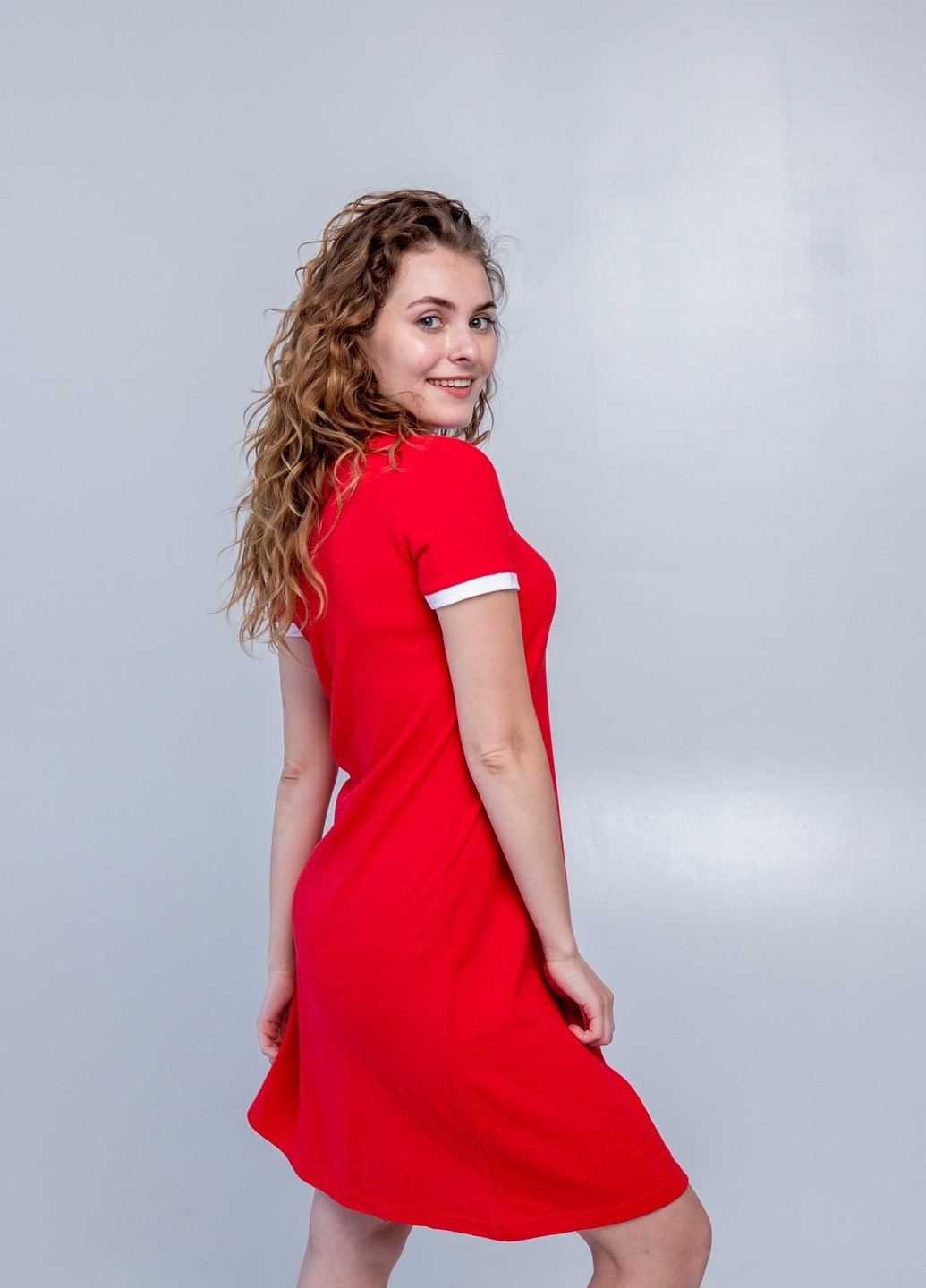Червона сукня поло ТРАПЕЦІ