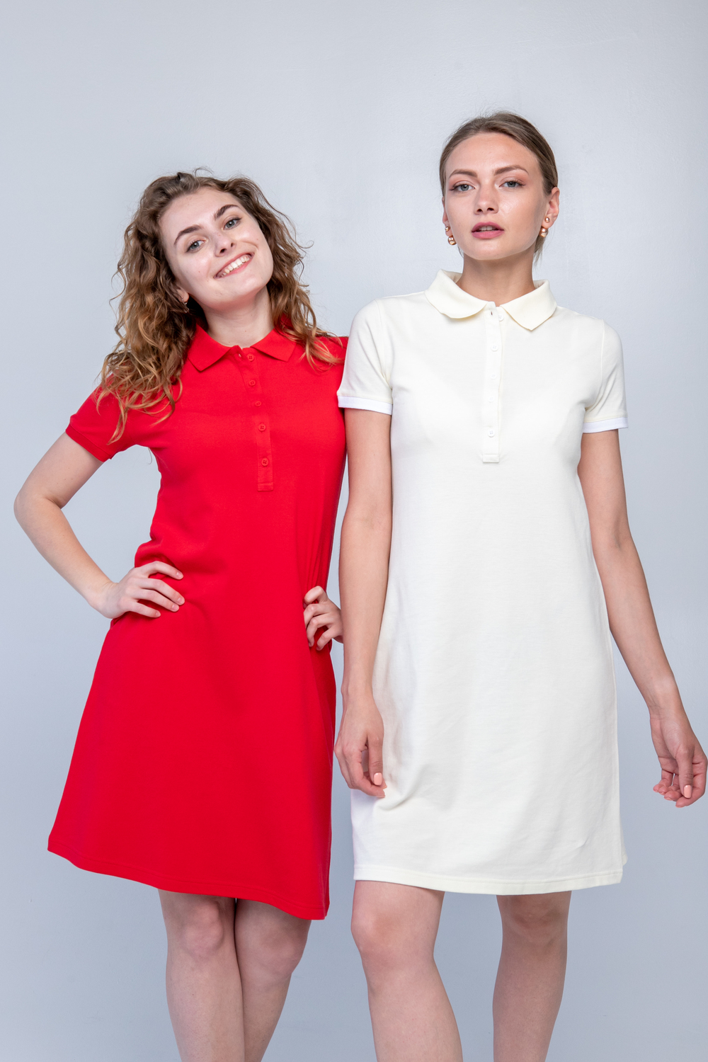 Біла сукня поло ТРАПЕЦІЯ