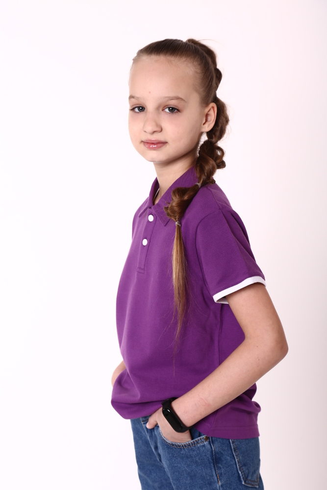 Фіолетова футболка поло дитяча STANDART
