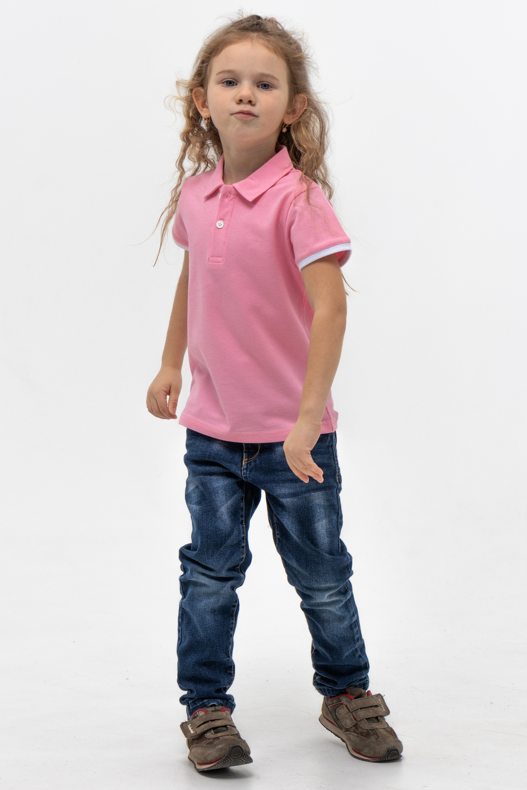 Рожева футболка поло дитяча STANDART