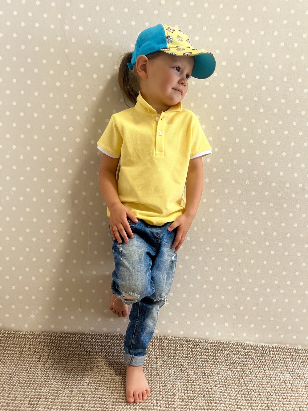 Світло-жовта футболка поло дитяча STANDART