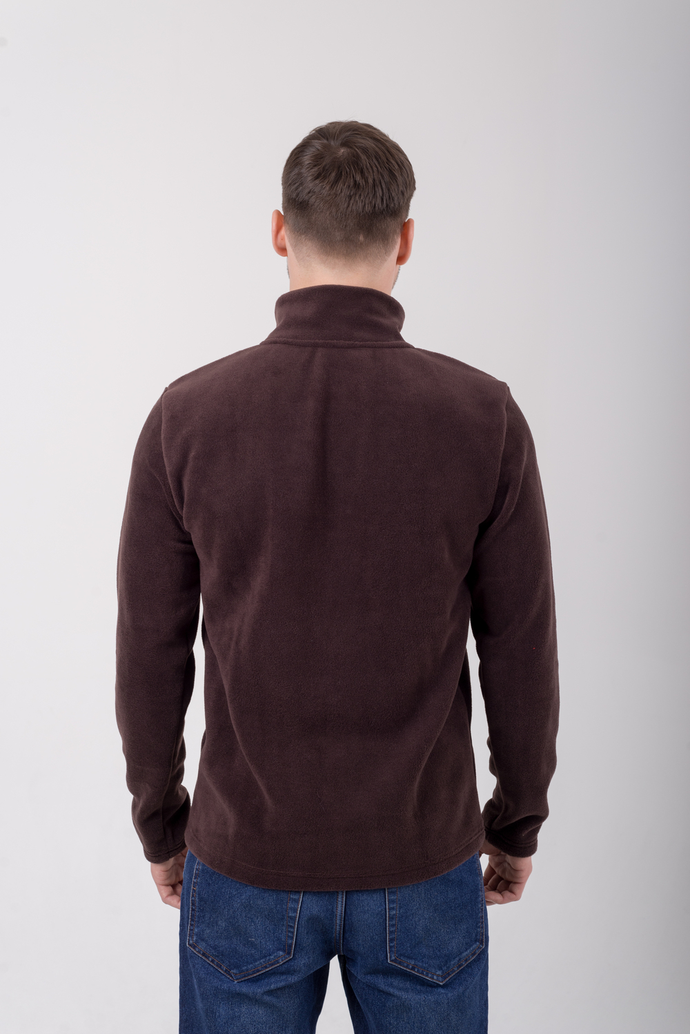 Коричнева флісова кофта унісекс