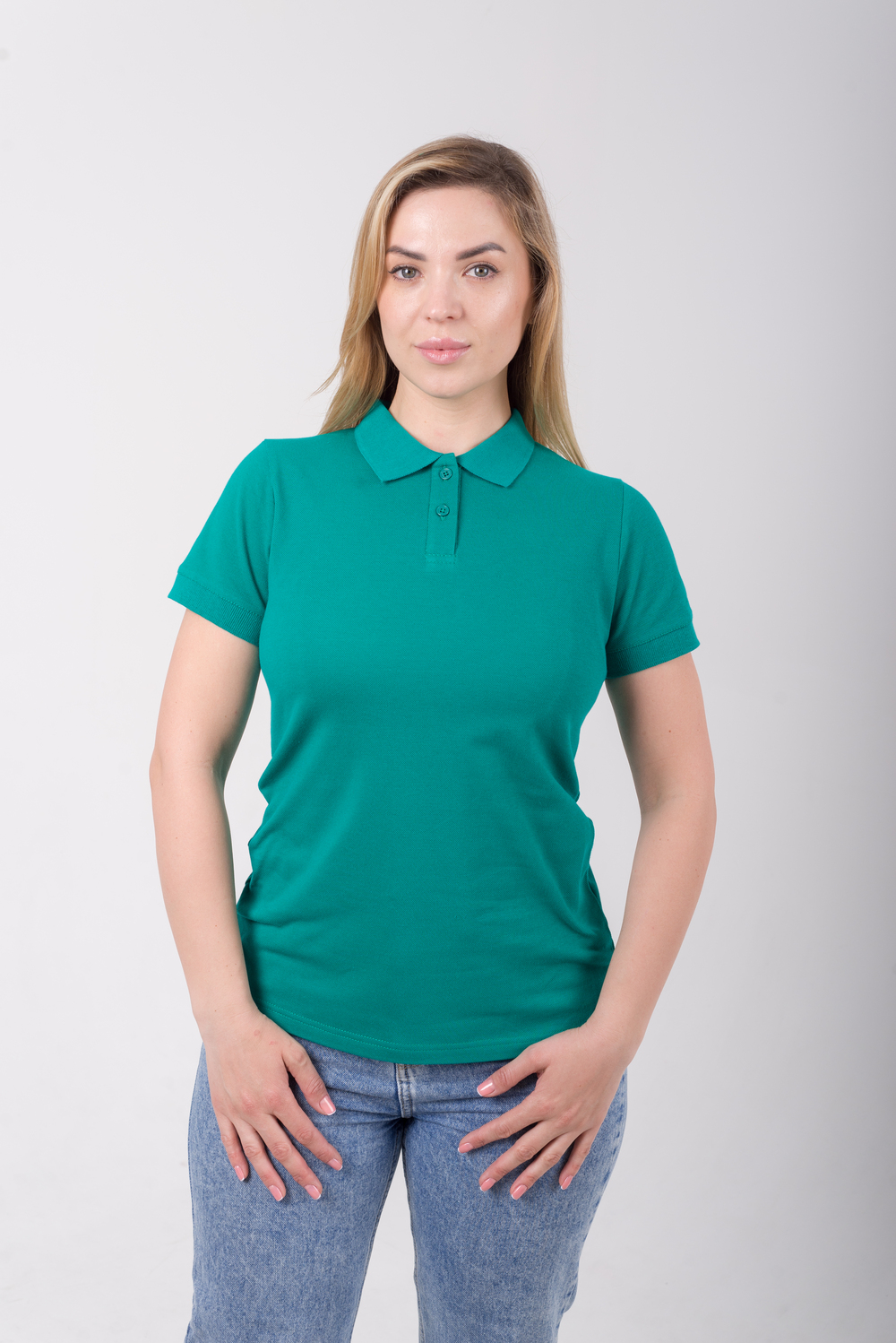Зелена футболка поло жіноча CLASSIC