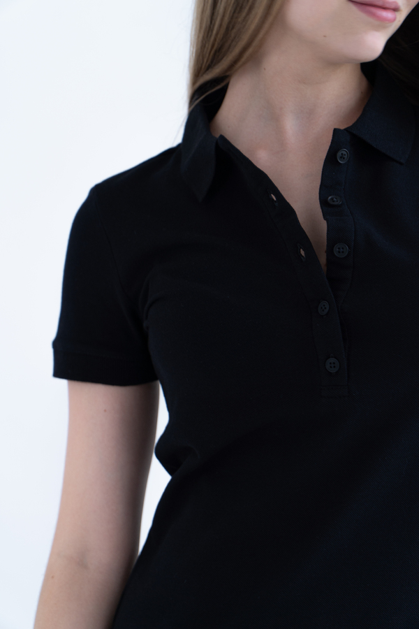 Чорна сукня поло ТРАПЕЦІЯ