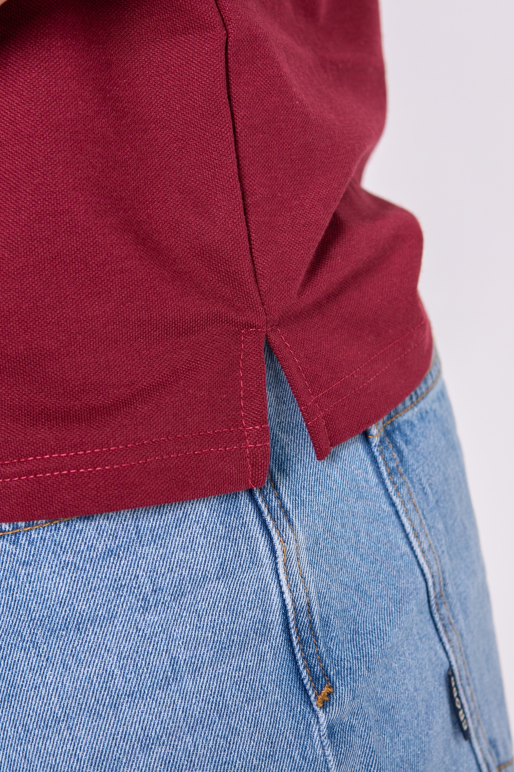 Бордова футболка поло чоловіча OXFORD