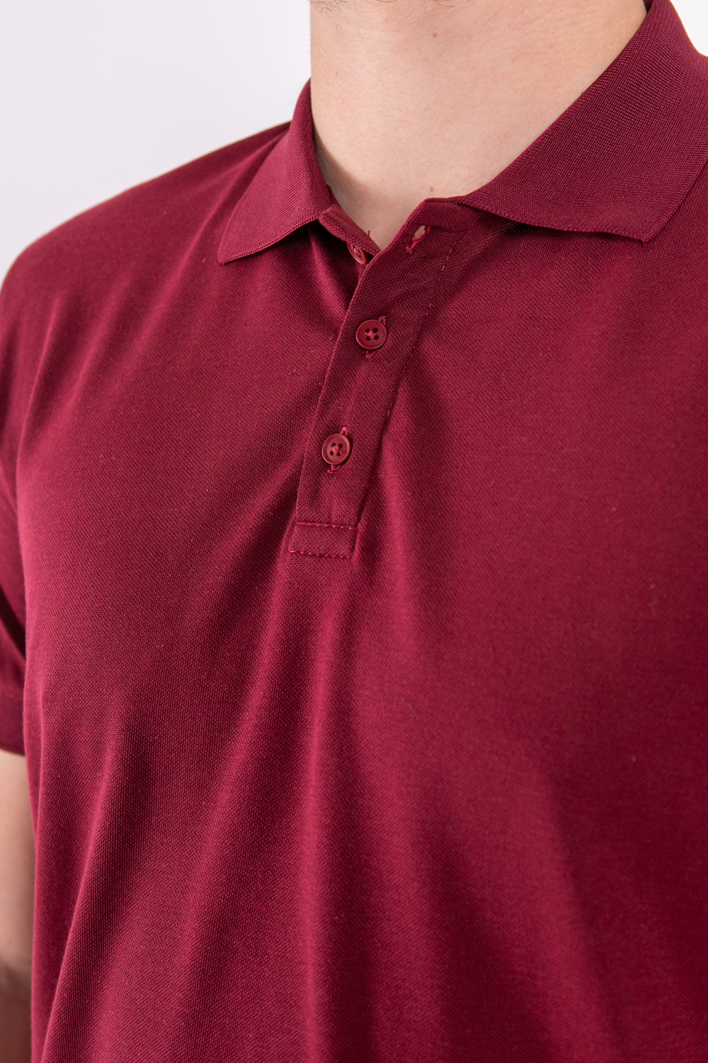 Бордова футболка поло чоловіча OXFORD