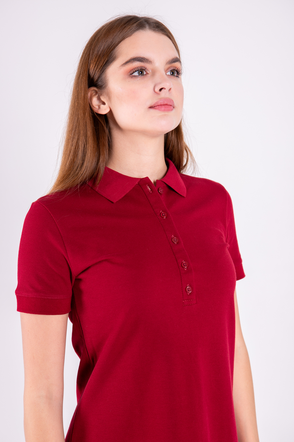 Бордова сукня поло ТРАПЕЦІЯ