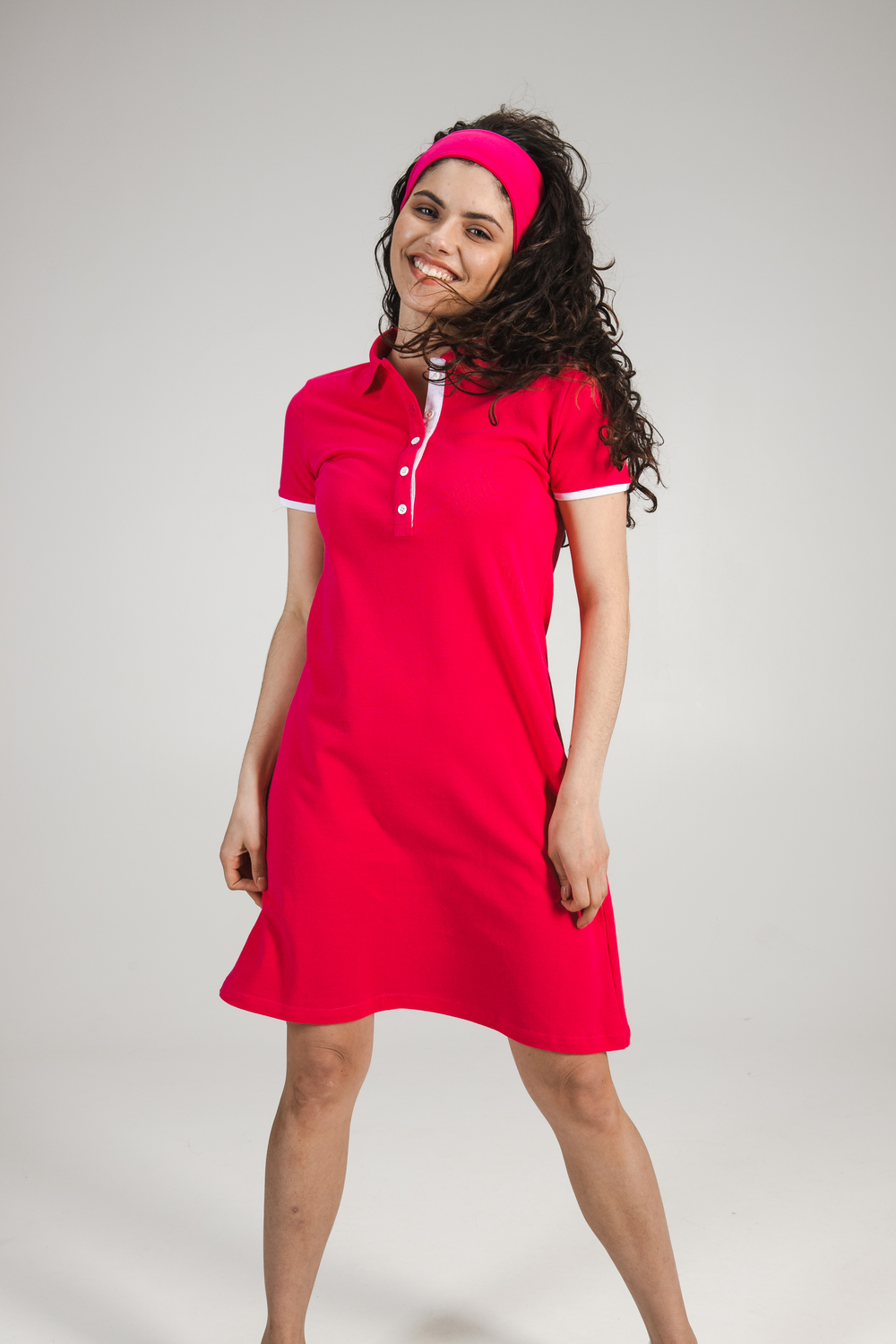 Малинова сукня поло ТРАПЕЦІЯ