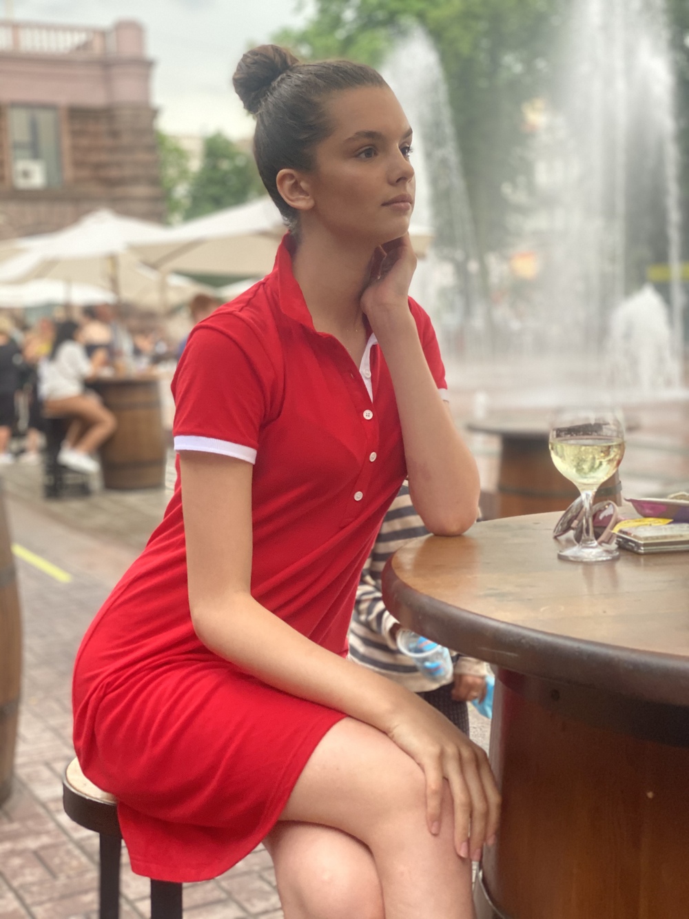 Червона сукня поло ТРАПЕЦІ