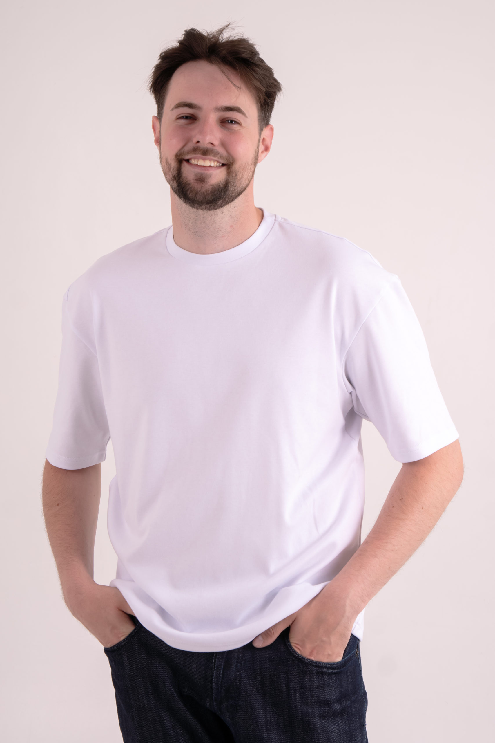 Біла футболка OVERSIZE чоловіча