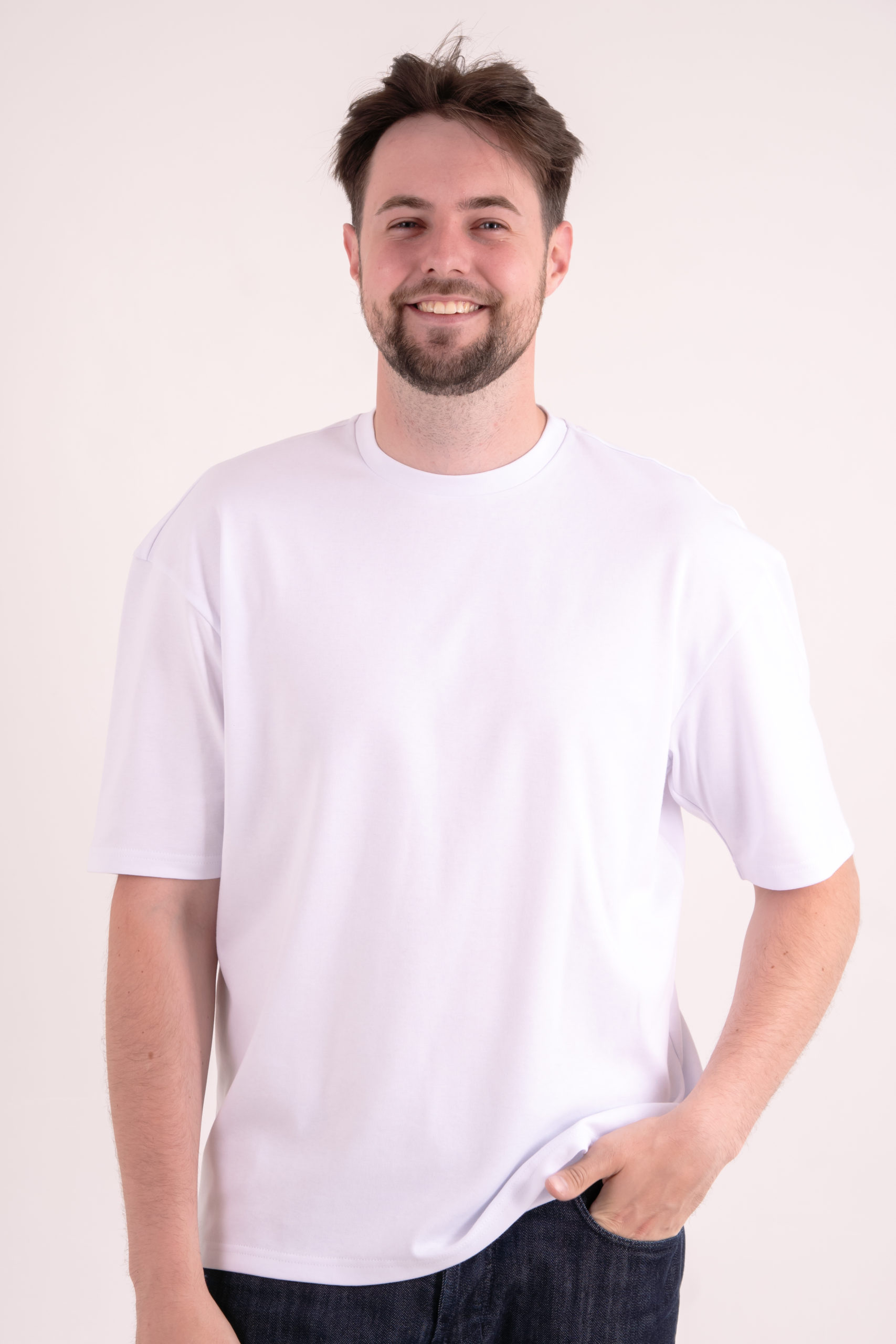 Біла футболка OVERSIZE чоловіча