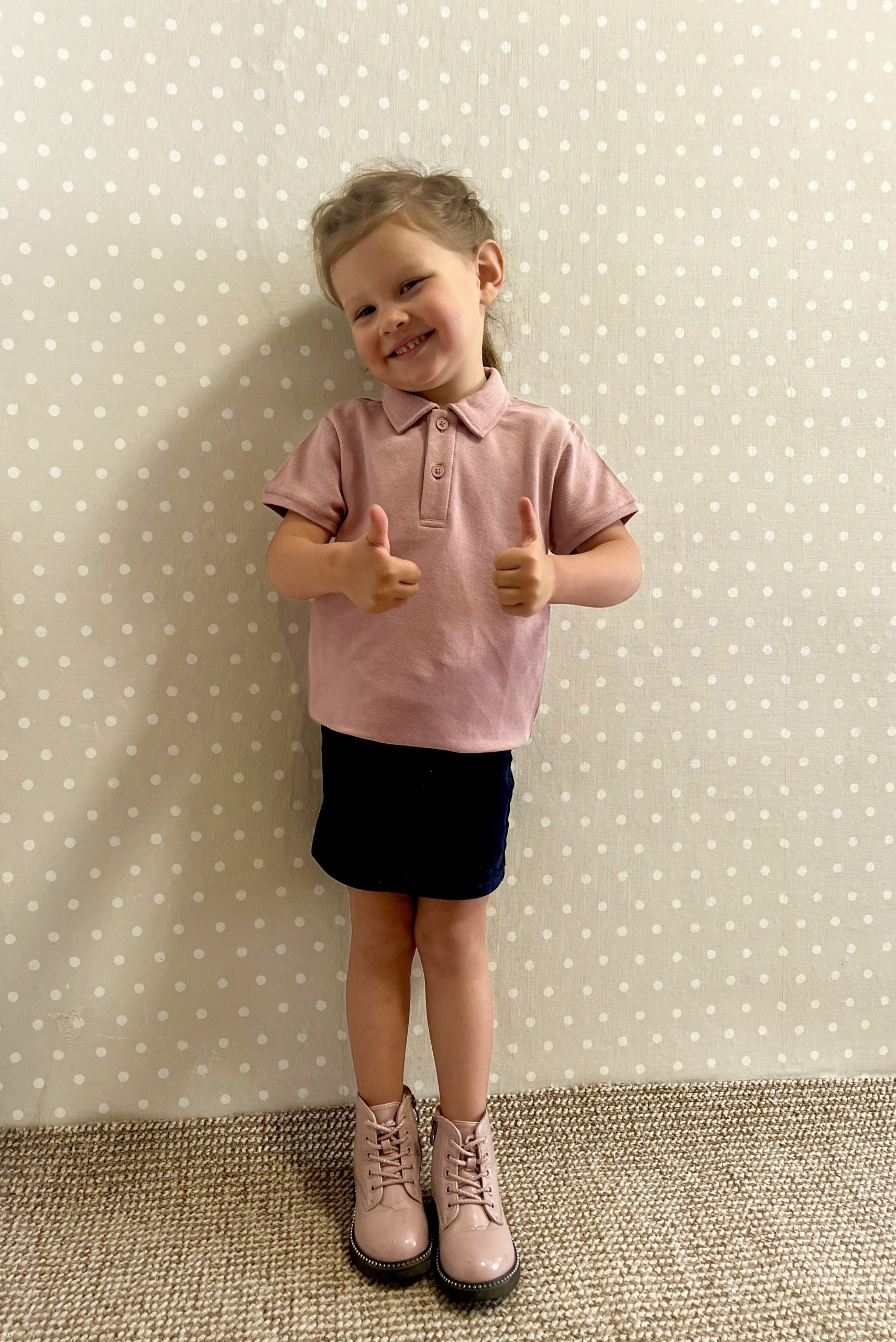 Пудрова футболка поло дитяча STANDART