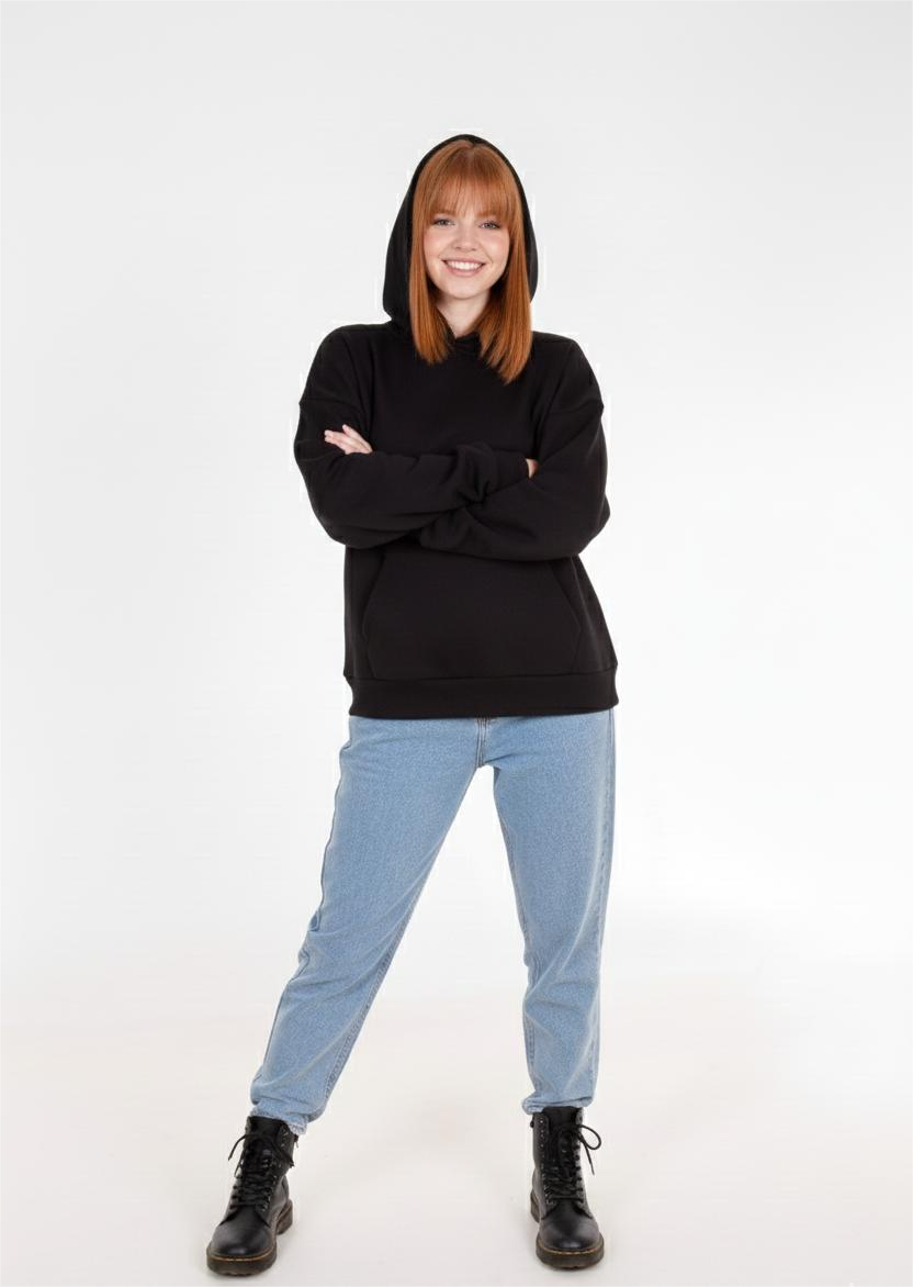 Чорний худі діагональ жіночий