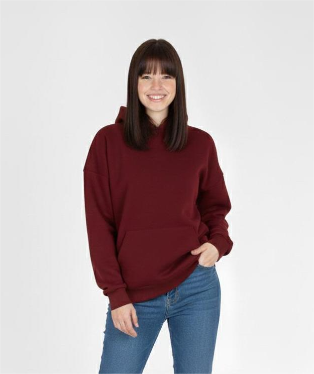 Бордовий худі діагональ жіночий