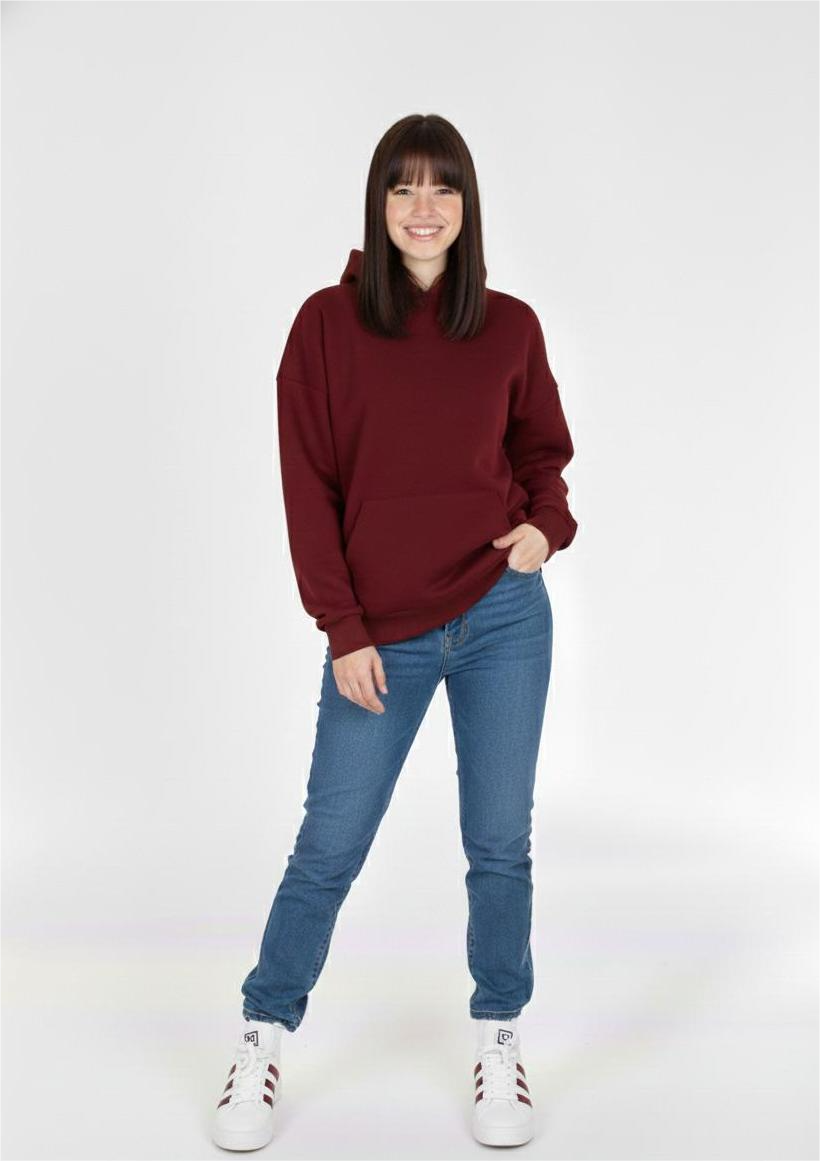 Бордовий худі діагональ жіночий